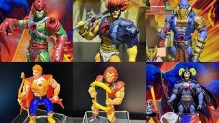 New Masters of the Universe Thundercats action figures on display by Mattel Toy Fair