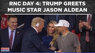 RNC Day 4: Donald Trump Greets Music Star Jason Aldean; Crowd Goes All Buzzed As Trump Enters Room