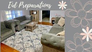 Eid Preparations | Deep cleaning and Decluttering My Living Room!!