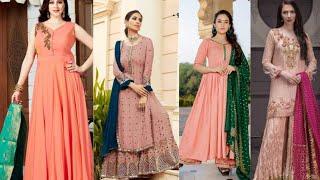 peach Colour Suit Combination Dupatta Ideas 2022,