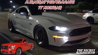 MIDNIGHT PERFORMANCE TT MUSTANG TAKES ON ANYTHING IN ITS WAY!!(TT F150,WHIPPLE GT500 AND MORE!!)