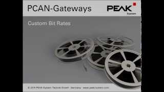 PCAN-Gateways: Custom Bit Rates