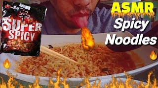 ASMR SUPER SPICY BLACK RED SHIN NOODLES MUKBANG CHALLENGE #NUCLEARFIRENOODLES #ASMR #NONGSHIM