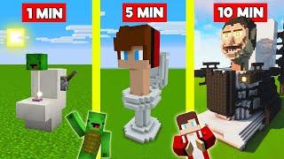 SKIBIDI TOILET BUILD BATTLE CHALLENGE In Minecraft - NOOB VS PRO - Maizen Mizen Mazien Parody