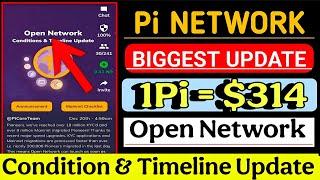 Breaking News  Pi Open Network Conditions & Timeline Update  Pi Launch Jan 2025 ?l1pi = $314 #pi