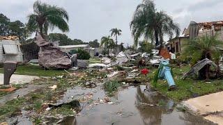 Tornado damage in Spanish Lakes Country Club