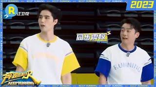 李晨“鲤鱼跃龙门”弹跳力满分！李昀锐空中转体太标准了！#奔跑吧