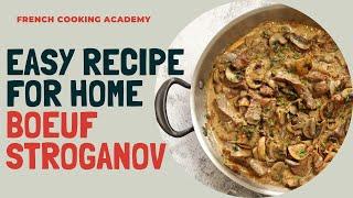 How to make a Stroganoff  (using Mauviel m'cook saute pan) | French Cooking Academy