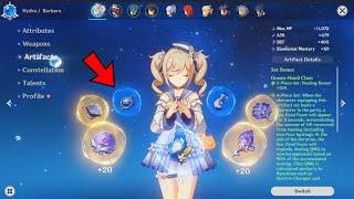 How to turn Barbara into full healer DPS with the 12 piece set - Genshin Impact