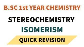 B.Sc 1st Year Chemistry | Seterochemistry | Isomerism | Part 1