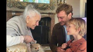 Pierre Casiraghi with his paternal grandmother in a rare image.