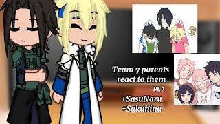 Team 7 parents react to them || pt.2 || SasuNaru || Sakuhina || Menma next generation ||