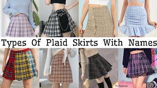 Types Of Plaid Skirts With Names/Trendy Plaid Skirts/Korean Plaid Skirt Aesthetic Outfit/To Fashion