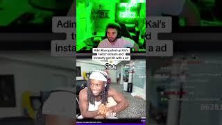 Adin Ross Got MAD After Getting An Ad During Kai Cenat Stream #adin #funny #kai #ishowspeed #clips