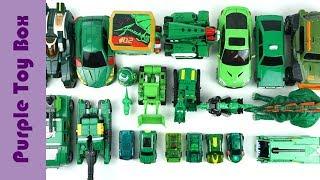 26x Green Transformer Robot Car Dinosaur Toys