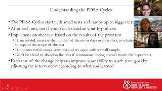 Choosing an Improvement Project Lesson 4: The PDSA Cycle