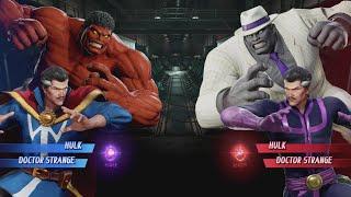 Red Hulk and Doctor Strange vs Grey Hulk and Doctor Stranger - MARVEL VS. CAPCOM: INFINITE