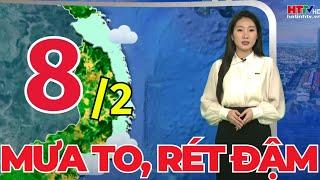 Dự báo Thời tiết Hà Tĩnh ngày và đêm 08/02: Mưa to, Rét đậm | Hà Tĩnh TV