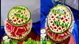 how to write your name on a watermelon , its EASY | watermelon carving | fruitcarving tutorial