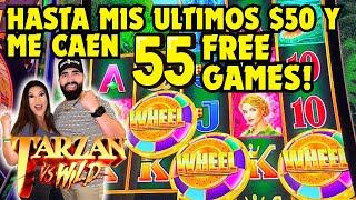  55 JUEGOS GRATIS EN NUEVA TARZAN VS WILD SLOT MACHINE ! LAS RULETAS SEGUIAN CAYENDO !