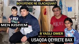 GECƏ VAXTI 6 YAŞLI ÖMƏR 2 BACISI İLƏ EVDƏ AC (SUPRİZ ETDİM)