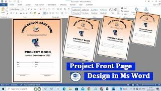 Front Page Design In Microsoft Word For School Project