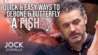 How To Butterfly And DeBone A Fish In Less Than 5 Minutes | Easy Food Hacks | Jock Zonfrillo