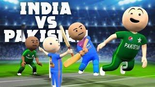 India vs Pakistan Cricket 3D Cartoon | Epic match | Funny Cricket Animation