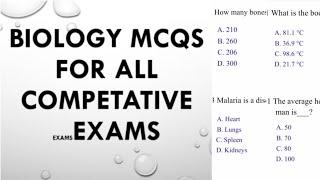 Biology MCQs for all Competative Exams || Most Important Biology mcqs for NTS , Ppsc, Fpsc , Css