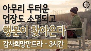  매일 1번만 들어라! 아무리 두터운 업장도 소멸되고 행운이 찾아온다▶신심을 담아, 이 진언  만트라를 매일매일 반복하라 "감사희망만트라" - 옴(唵) Meditation.