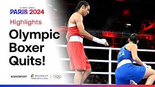 Algerian boxer Imane Khelif wins after just 46 seconds | #Paris2024