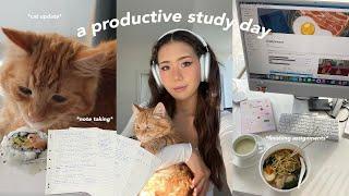 Study vlog  productive day in my life, 9am wakeup, finishing my assignment, d&m chit chat