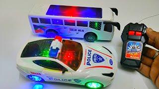 Rc Bus Unboxing & Remote Control Police Car & Caar toy