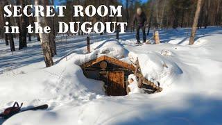 ALEX WILD dugout life:  the SECRET ROOM is hidden behind the carpet. My FOREST BUNKER PART 23