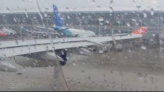 Pilotseye.tv - Swiss Airbus A340 - Rainy Departure from Shanghai [English Subtitles]