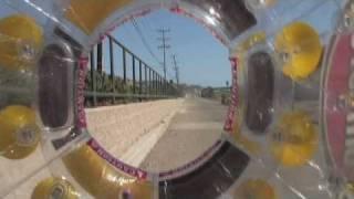 Human Hamster Ball v Pacific Ocean