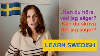 Förstår du vad jag säger? Lyssna - skriv - uttal How to learn swedish med UNDERTEXTER/SUBTITLES