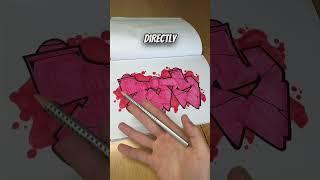 How to do graffiti drop shadows, for beginners  #graffiti #graff #tutorial #youtube #shorts