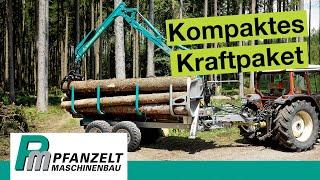 Kompaktes Kraftpaket von Pfanzelt | Kurzholzrücken mit S-line Rückeanhänger S9