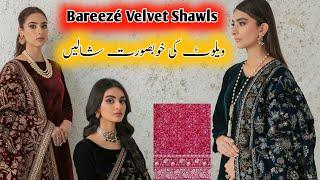 2024 Bareeze Velvet Shawls | Winter Sale Special | Latest Velvet Collection