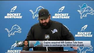 Matt Patricia has tense exchange with reporter after Golden Tate trade