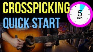 Crosspicking in 5 minutes! // Bluegrass Guitar Lesson