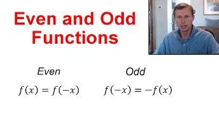 Even vs. Odd Functions (Algebra / Pre-Calc)