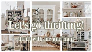 ANTIQUE FARMHOUSE DECOR FINDS | THRIFT WITH ME AND HAUL | FALL DECORATING 2021 | HOUSE + HOLM