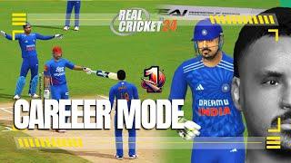 Debut Real Cricket 24 Career Mode | 1st T20 India vs Afghanistan - No Hardik Pandya RC24