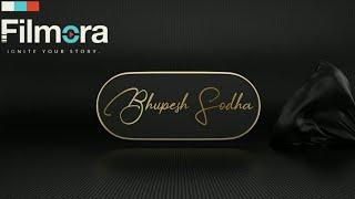 DARK GOLD LOGO INTRO | WONDERSHARE FILMORA | TUTORIAL | ENGLISH | HINDI | BHUPESH SODHA