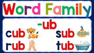 Word Family -ub | CVC Words - ub | Three-Letter-Words