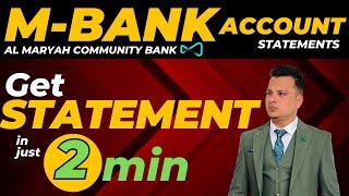 M BANK STATEMENT IN JUST 2 MIN | HOW TO GET MBANK ACCOUNT STATEMENT