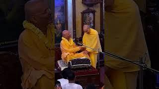 HH Radhanath Swami Maharaj and HH Bhakti Rasamrita Swami Maharaj at ISKCON Chowpatty