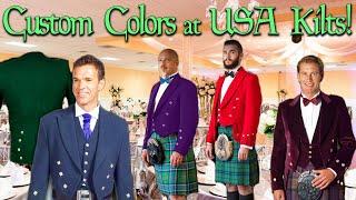 Custom Kilt Jacket Colors for Highland Dress - USA Kilts